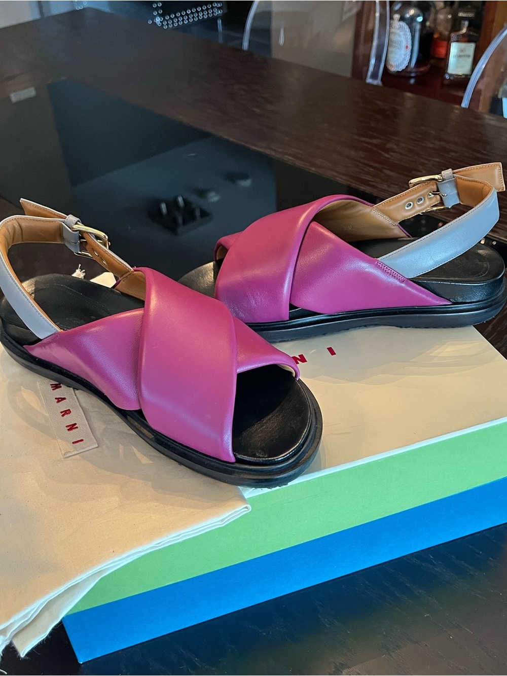 Marni Fussbet Purple and Grey